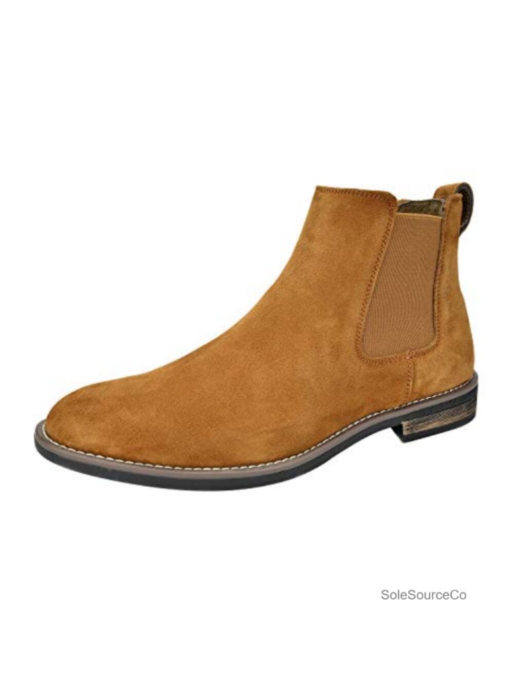 Men's Chelsea Ankle Dress Boots PU Suede Elastic Smart Casual Work